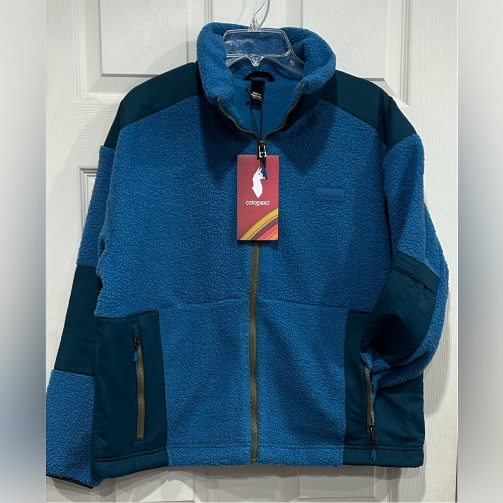 Cotopaxi Women's Large Bacano Fleece Jacket Blue Lake Abyss NWT Relaxed Fit